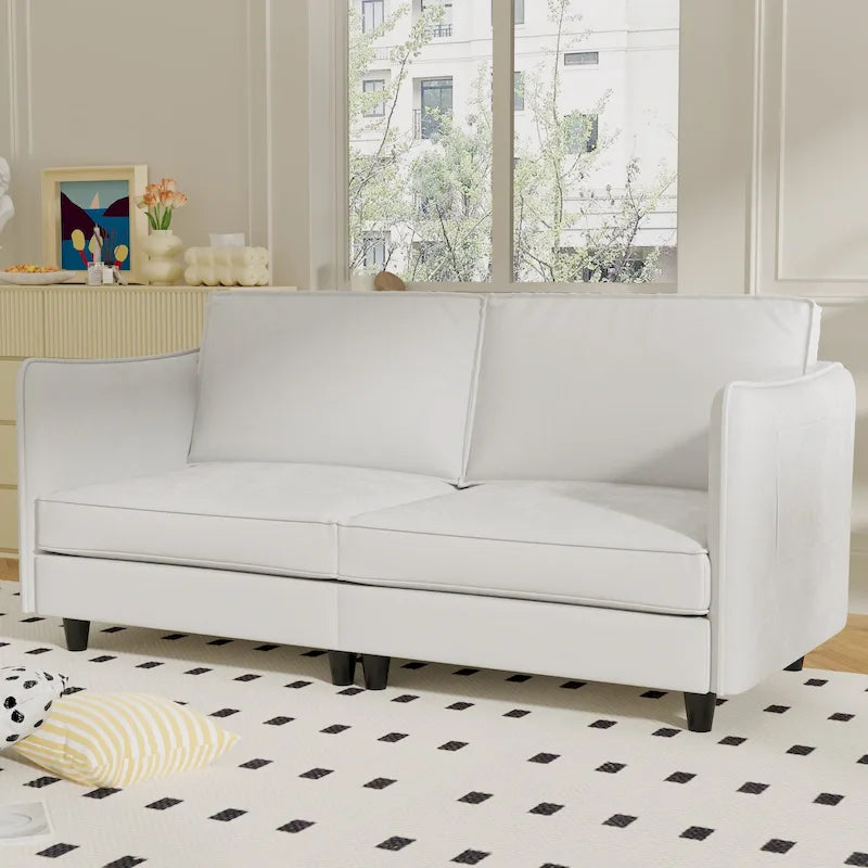 74.27 Loveseat Sofa with Mid-Century Modern Design
