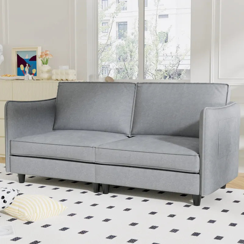 74.27 Loveseat Sofa with Mid-Century Modern Design