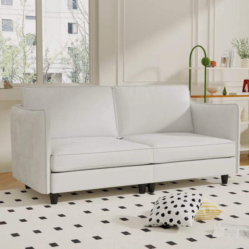 74.27 Loveseat Sofa with Mid-Century Modern Design