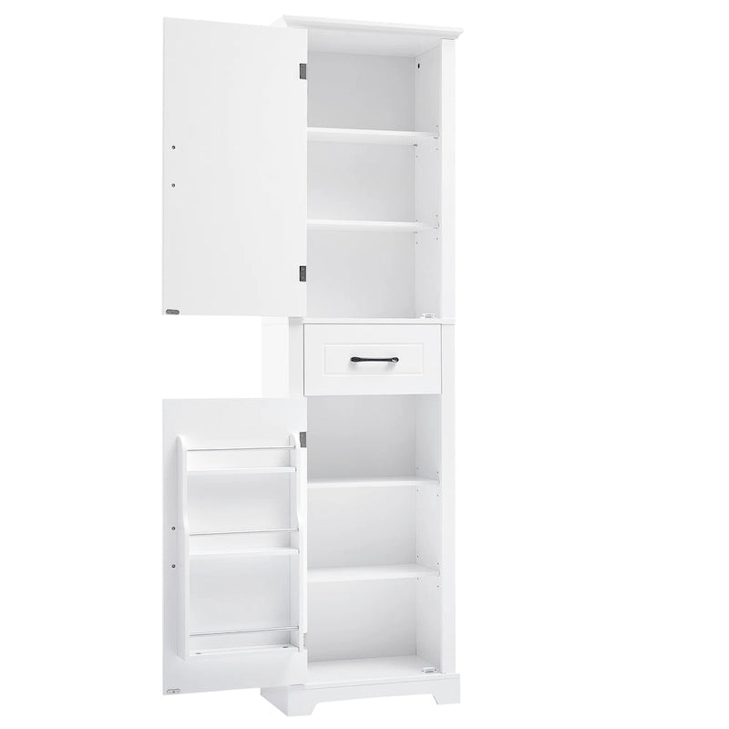 Tall Bathroom Storage Cabinet, Freestanding Storage Cabinet with Two Doors and Adjustable Shelves, Door Shelve Design