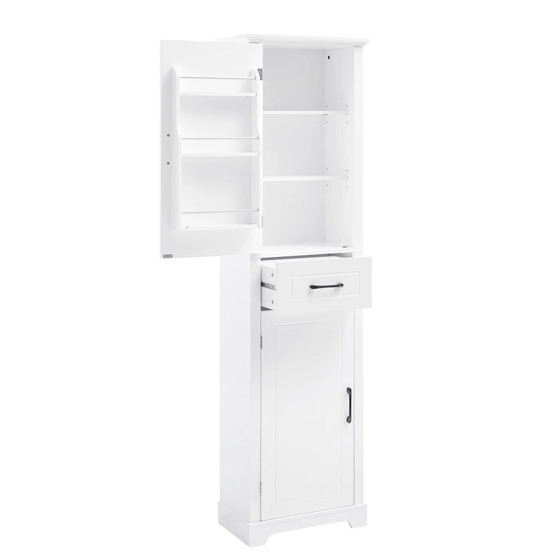 Tall Bathroom Storage Cabinet, Freestanding Storage Cabinet with Two Doors and Adjustable Shelves, Door Shelve Design