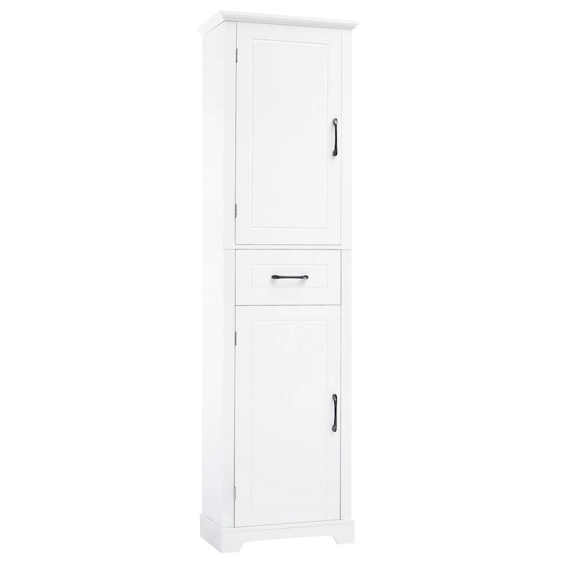 Tall Bathroom Storage Cabinet, Freestanding Storage Cabinet with Two Doors and Adjustable Shelves, Door Shelve Design