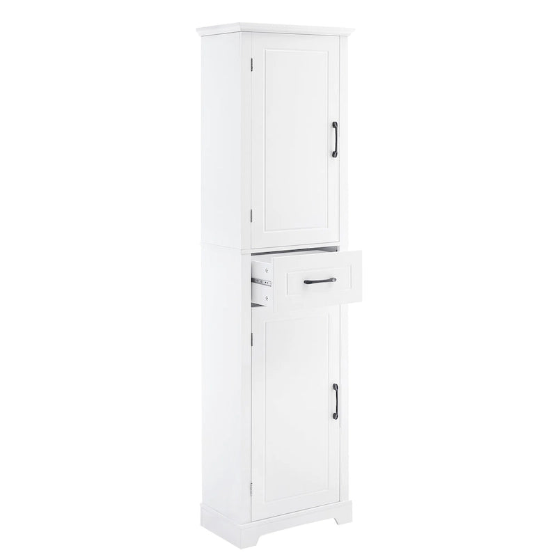 Tall Bathroom Storage Cabinet, Freestanding Storage Cabinet with Two Doors and Adjustable Shelves, Door Shelve Design