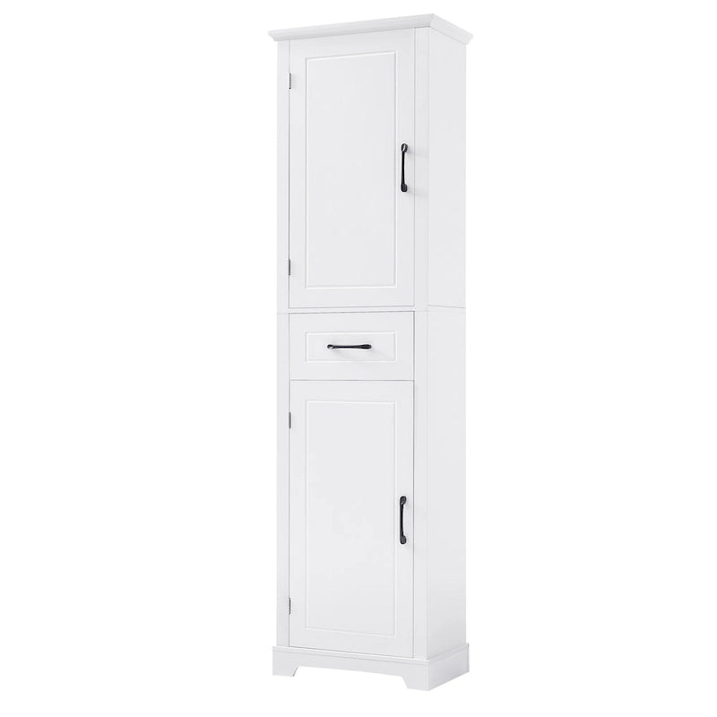 Tall Bathroom Storage Cabinet, Freestanding Storage Cabinet with Two Doors and Adjustable Shelves, Door Shelve Design