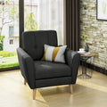 Mid-Century Modern Fabric Tufted Club Chair by