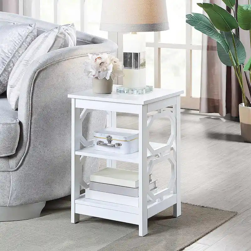 Convenience Omega End Table with Shelves