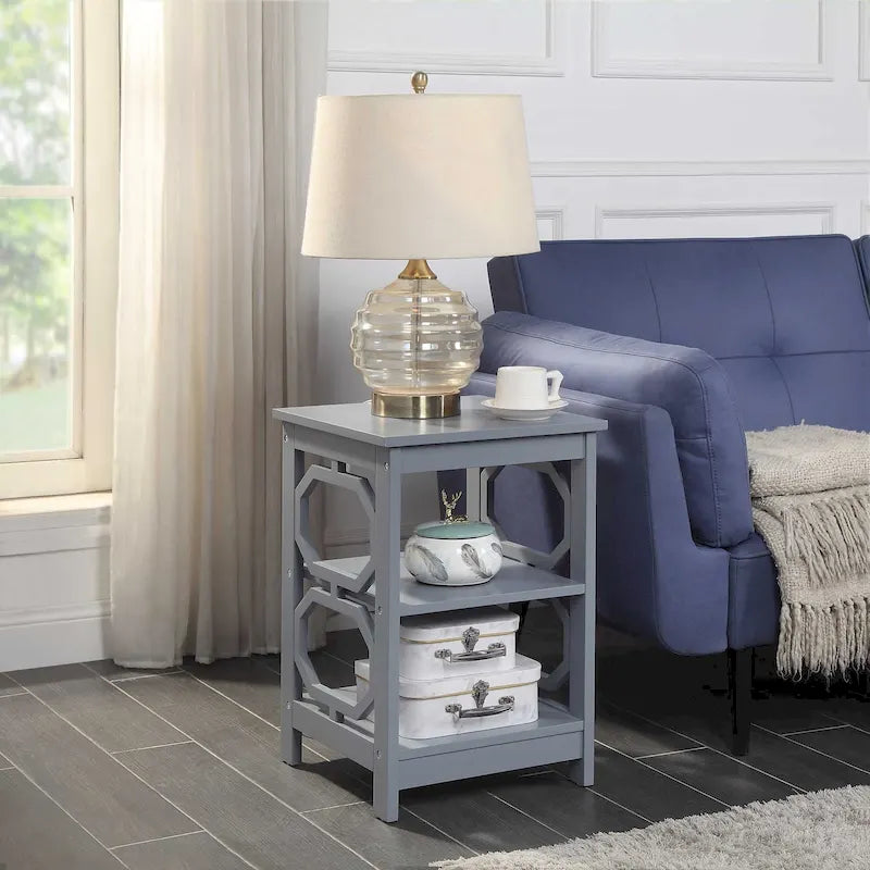 Convenience Omega End Table with Shelves