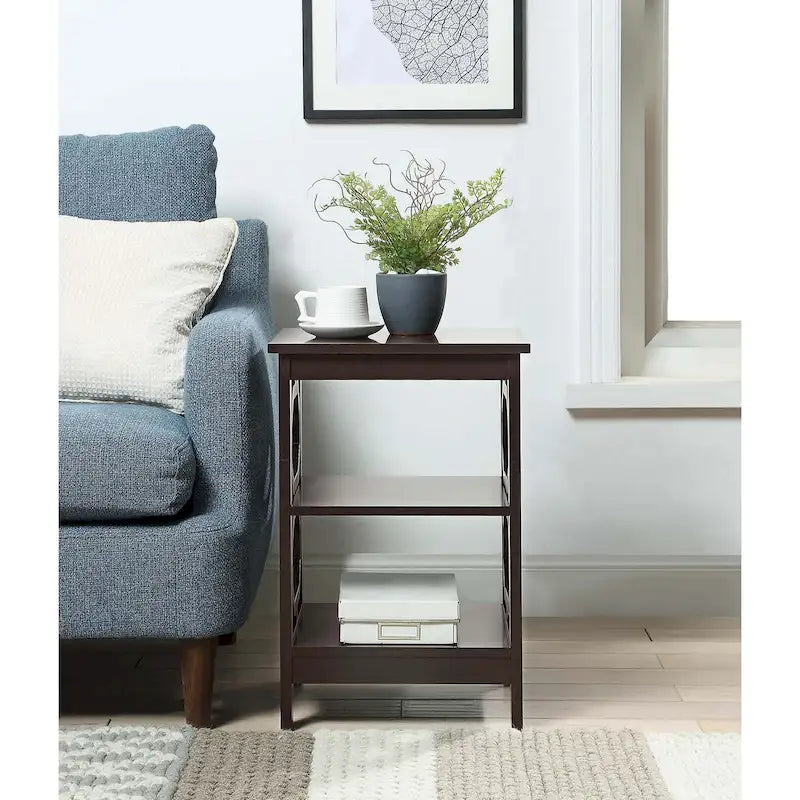 Convenience Omega End Table with Shelves