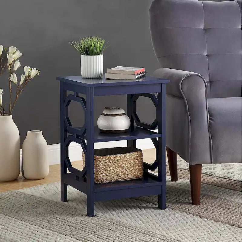 Convenience Omega End Table with Shelves