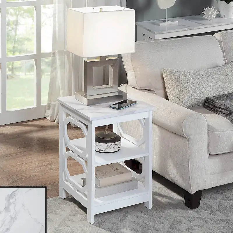 Convenience Omega End Table with Shelves