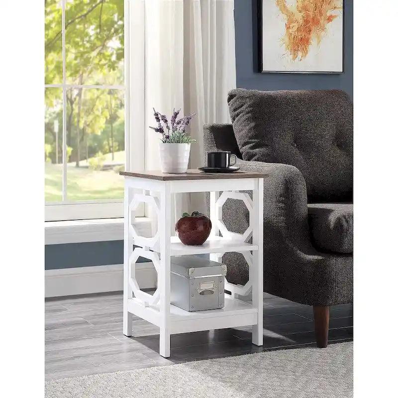 Convenience Omega End Table with Shelves