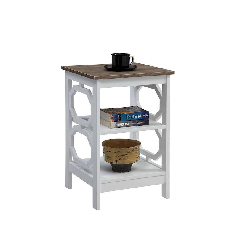 Convenience Omega End Table with Shelves
