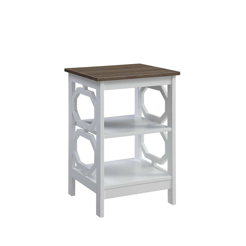 Convenience Omega End Table with Shelves