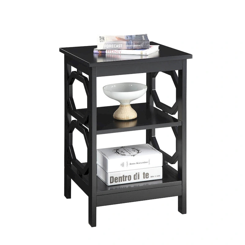 Convenience Omega End Table with Shelves