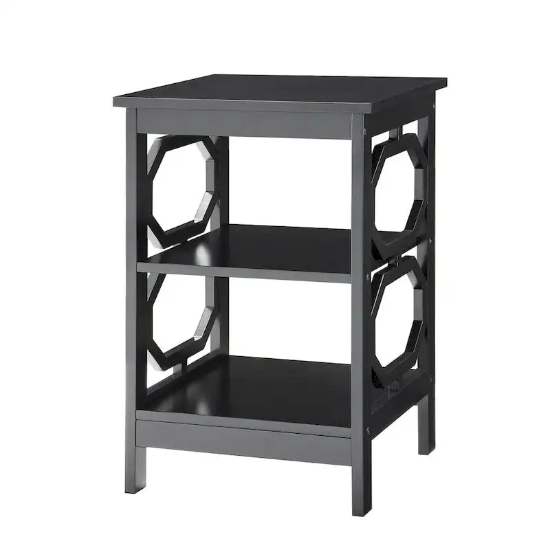 Convenience Omega End Table with Shelves