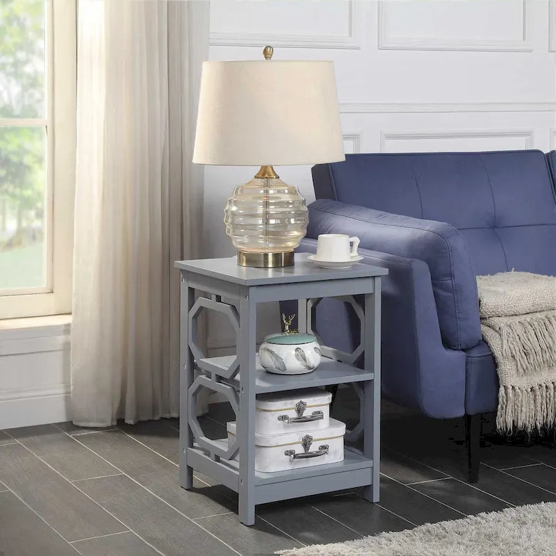 Convenience Omega End Table with Shelves