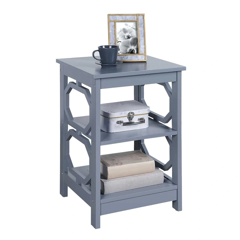 Convenience Omega End Table with Shelves
