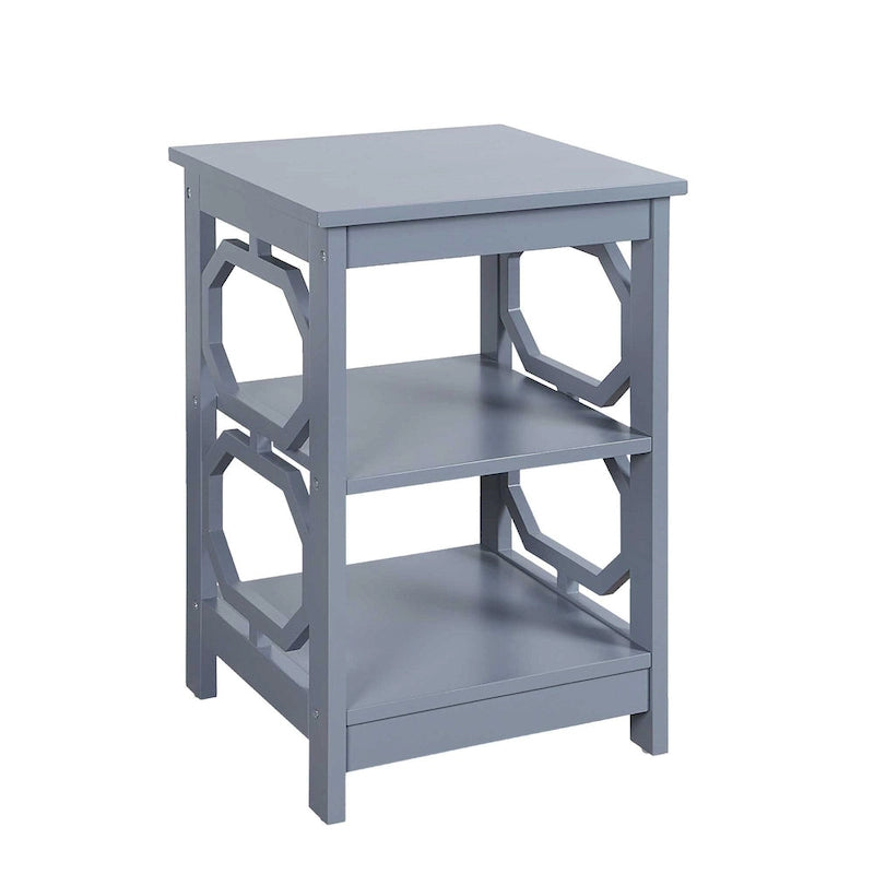 Convenience Omega End Table with Shelves