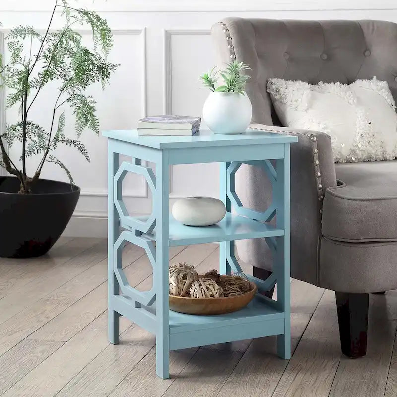 Convenience Omega End Table with Shelves