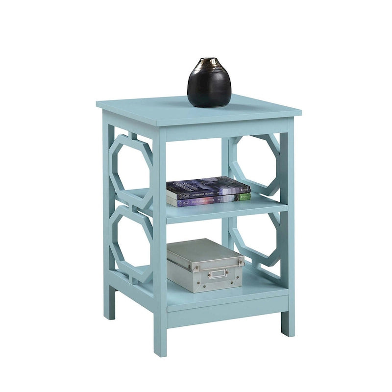 Convenience Omega End Table with Shelves