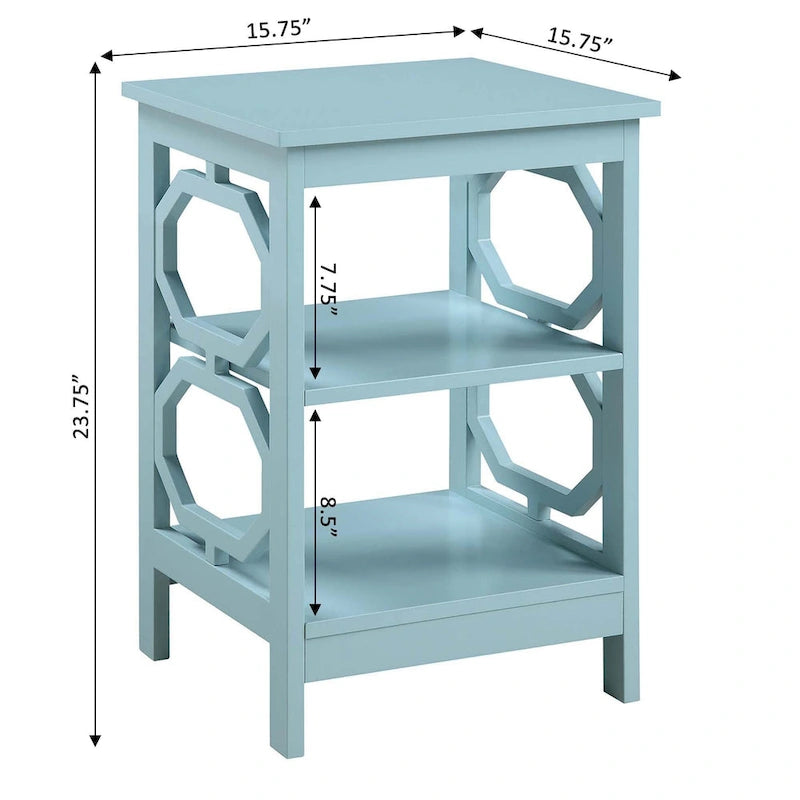 Convenience Omega End Table with Shelves