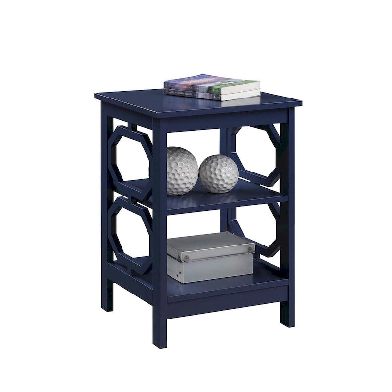 Convenience Omega End Table with Shelves
