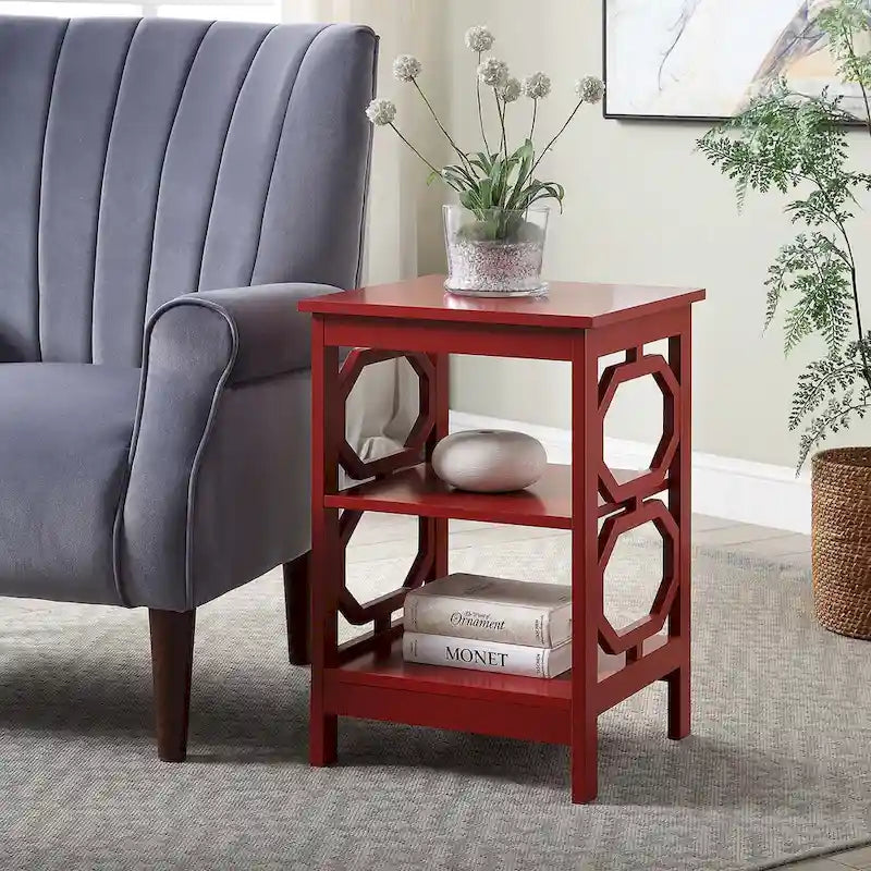 Convenience Omega End Table with Shelves