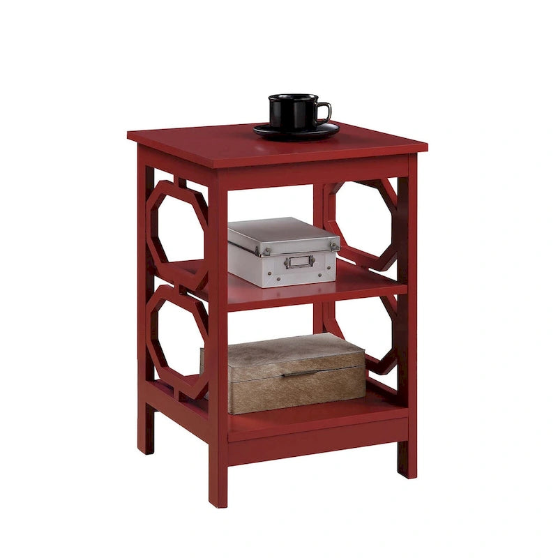 Convenience Omega End Table with Shelves