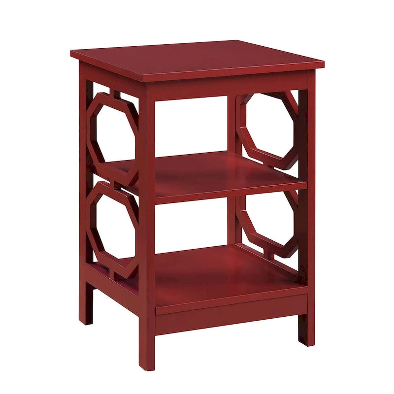 Convenience Omega End Table with Shelves