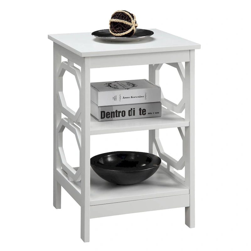 Convenience Omega End Table with Shelves