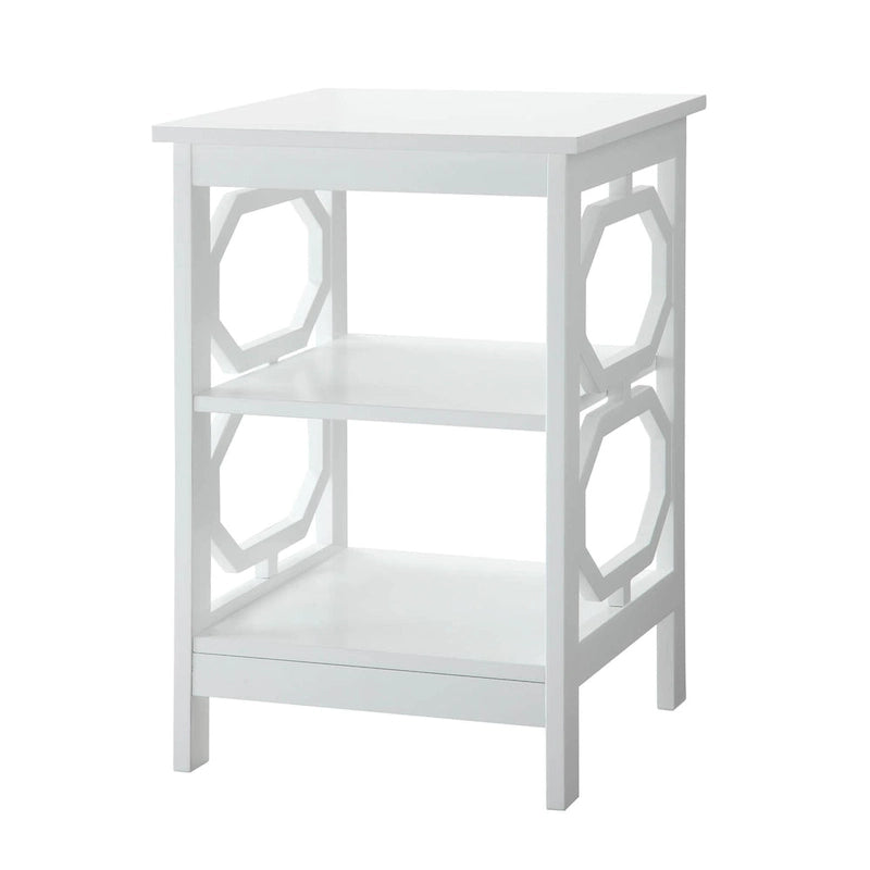 Convenience Omega End Table with Shelves