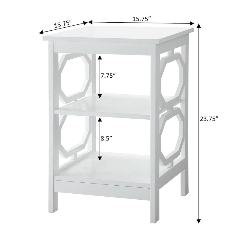 Convenience Omega End Table with Shelves