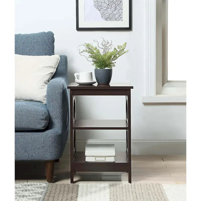 Convenience Omega End Table with Shelves
