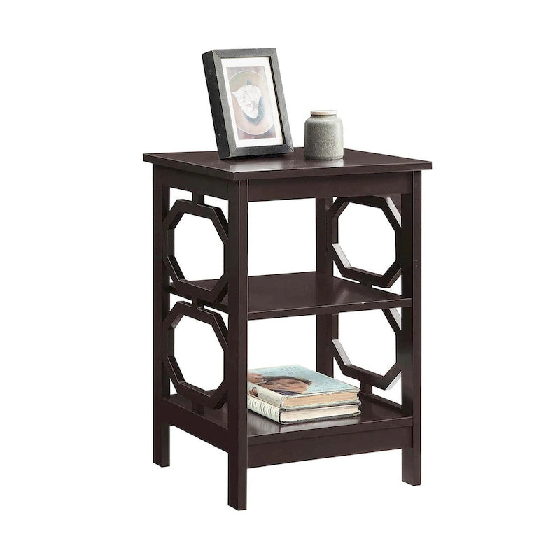 Convenience Omega End Table with Shelves