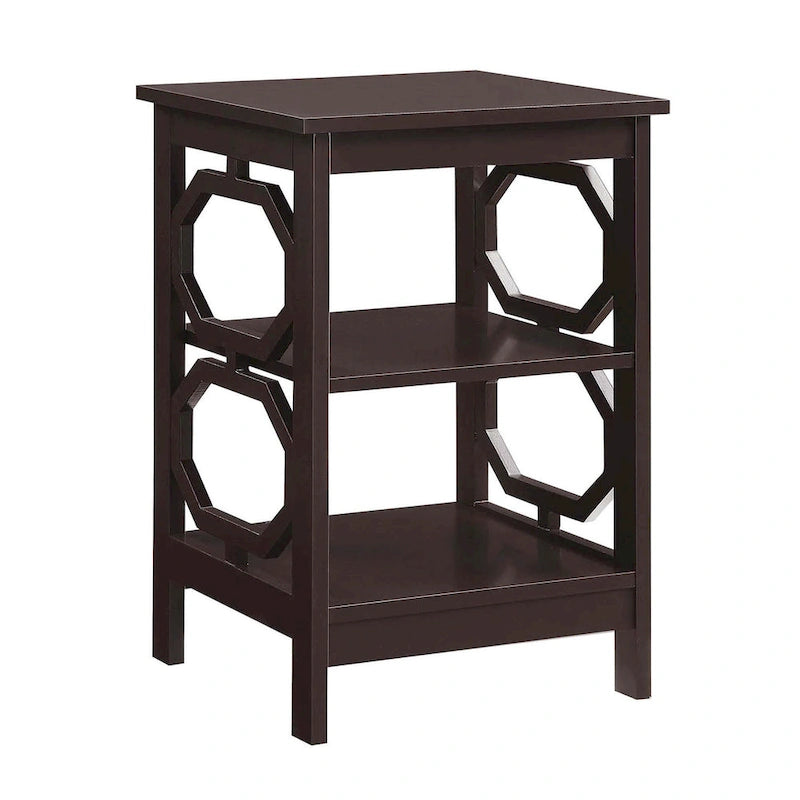 Convenience Omega End Table with Shelves