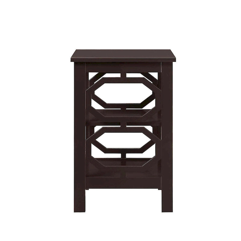 Convenience Omega End Table with Shelves