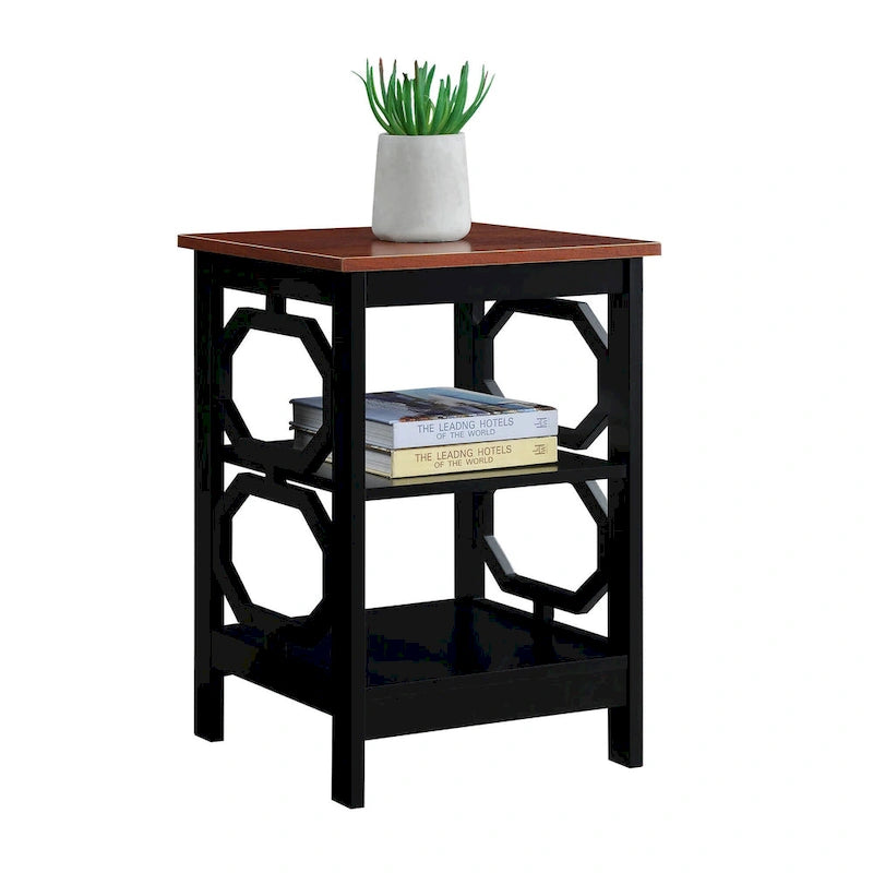 Convenience Omega End Table with Shelves