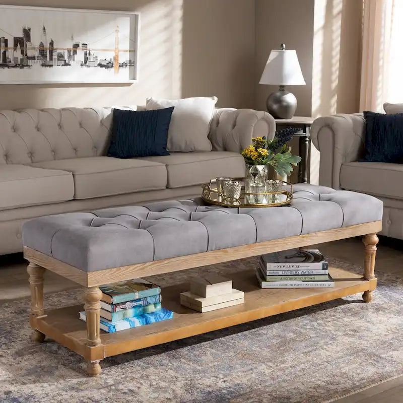 Modern country style storage bench