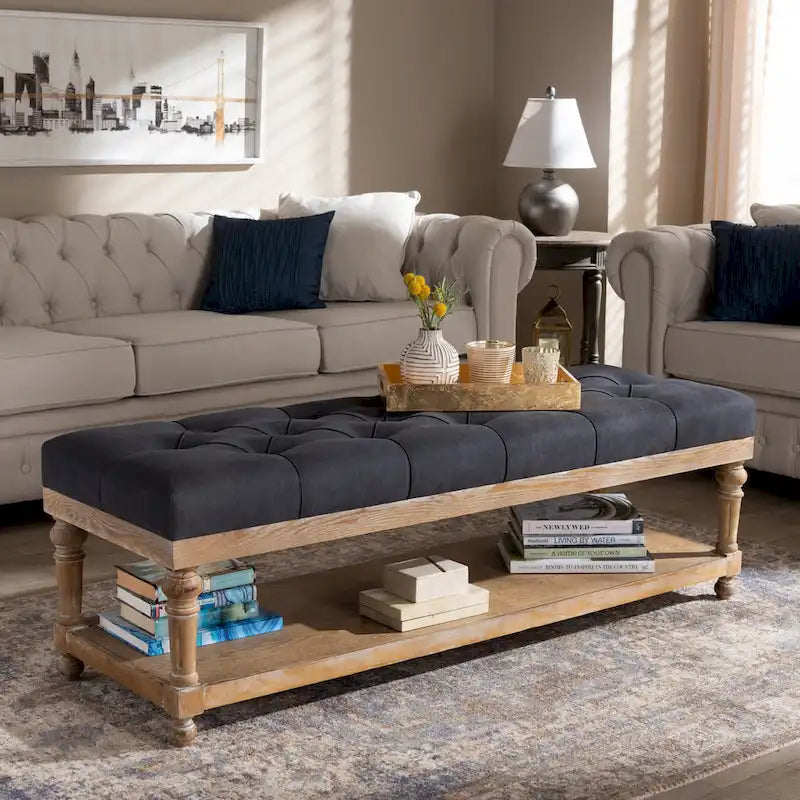 Modern country style storage bench