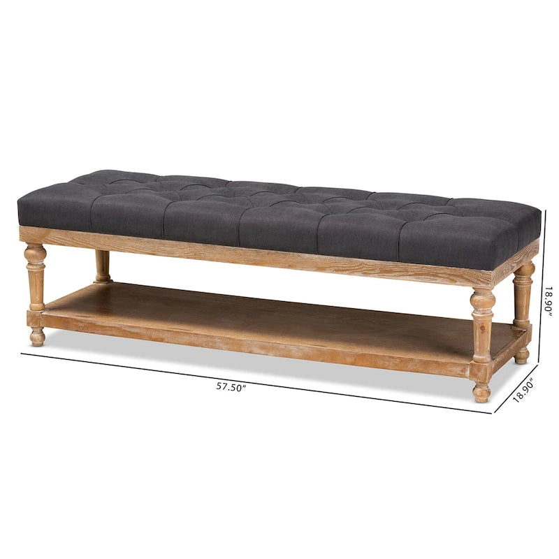 Modern country style storage bench