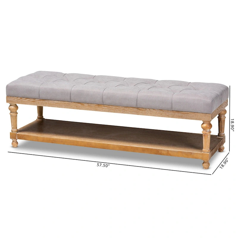 Modern country style storage bench