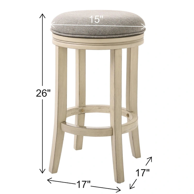 Counter Height 360-Degree Swivel Bar Stool
