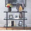 Metal and Glass Sofa Table