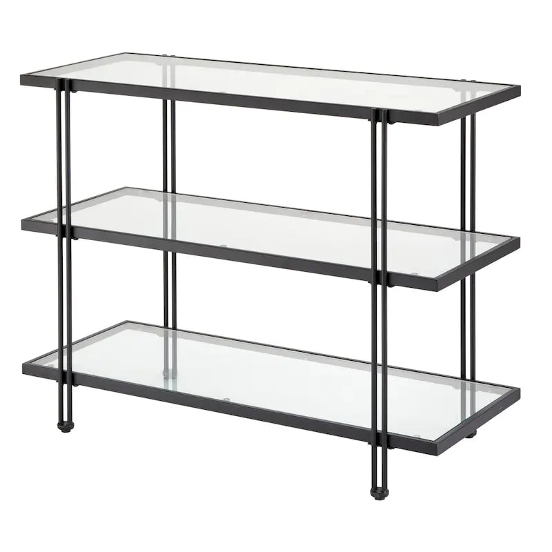 Metal and Glass Sofa Table
