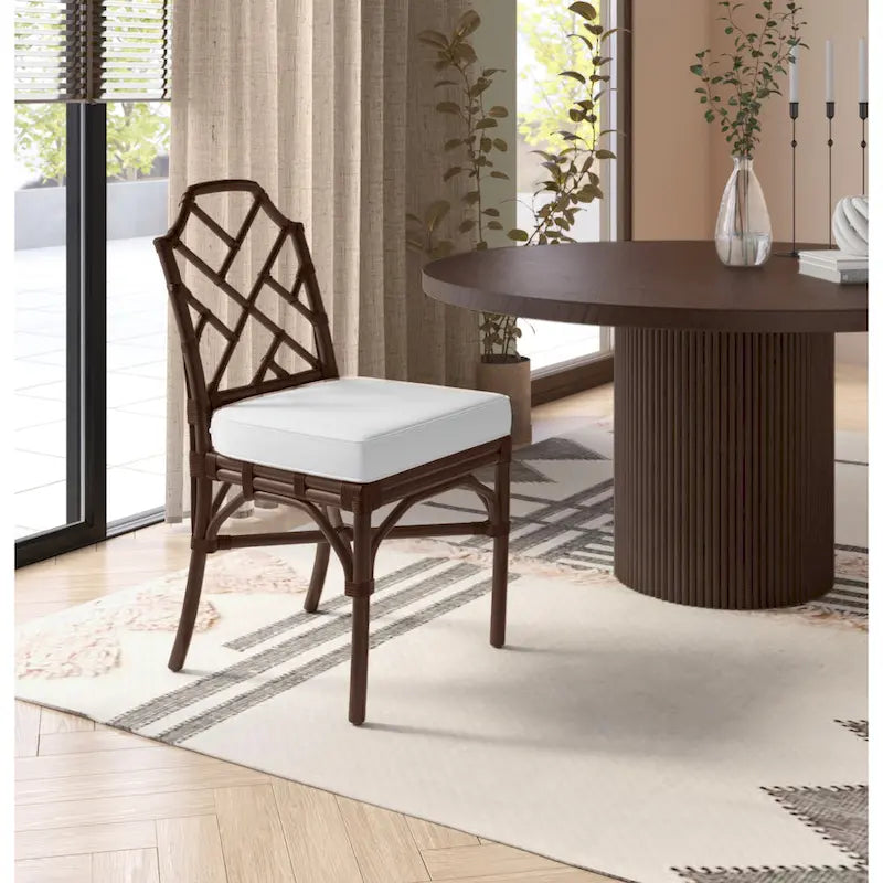 Kara Rattan Dining Side Chair, (Set of 2)