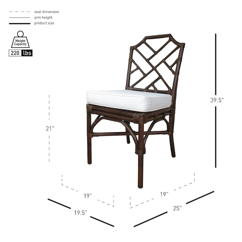 Rattan Dining Side Chair, (Set of 2)