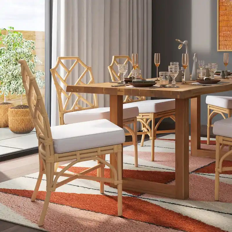 Rattan Dining Side Chair, (Set of 2)