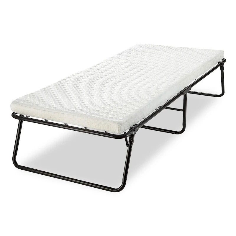 14 Folding Bed with Luxurious Memory Foam Mattress, Portable Guest Bed