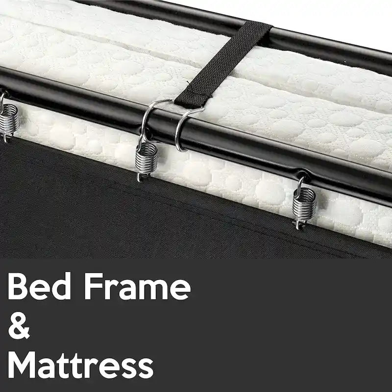 14 Folding Bed with Luxurious Memory Foam Mattress, Portable Guest Bed