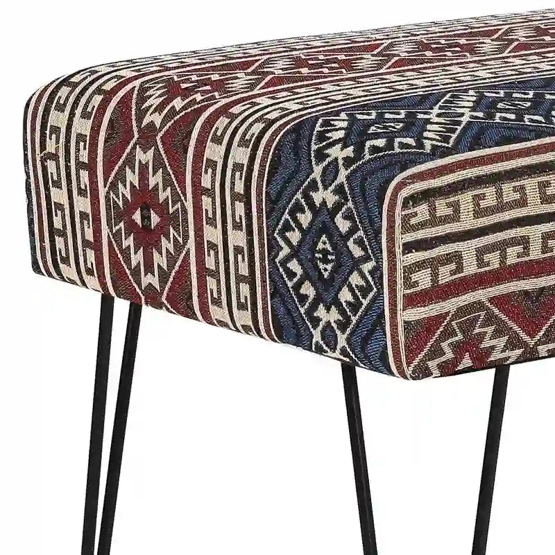 Bench Ottoman Fabric Rectangular Footrest Upholstered Bedroom